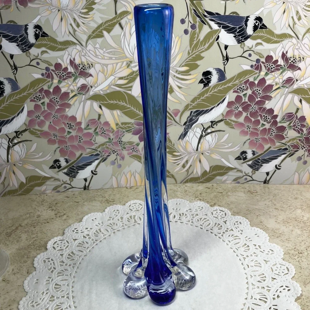 Art Glass Bud Vase 11.5